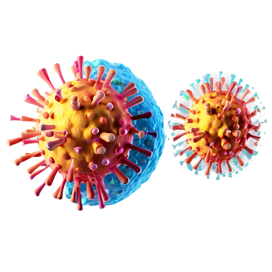 3D Coronavirus Model PNG ooc PNG with transparent background