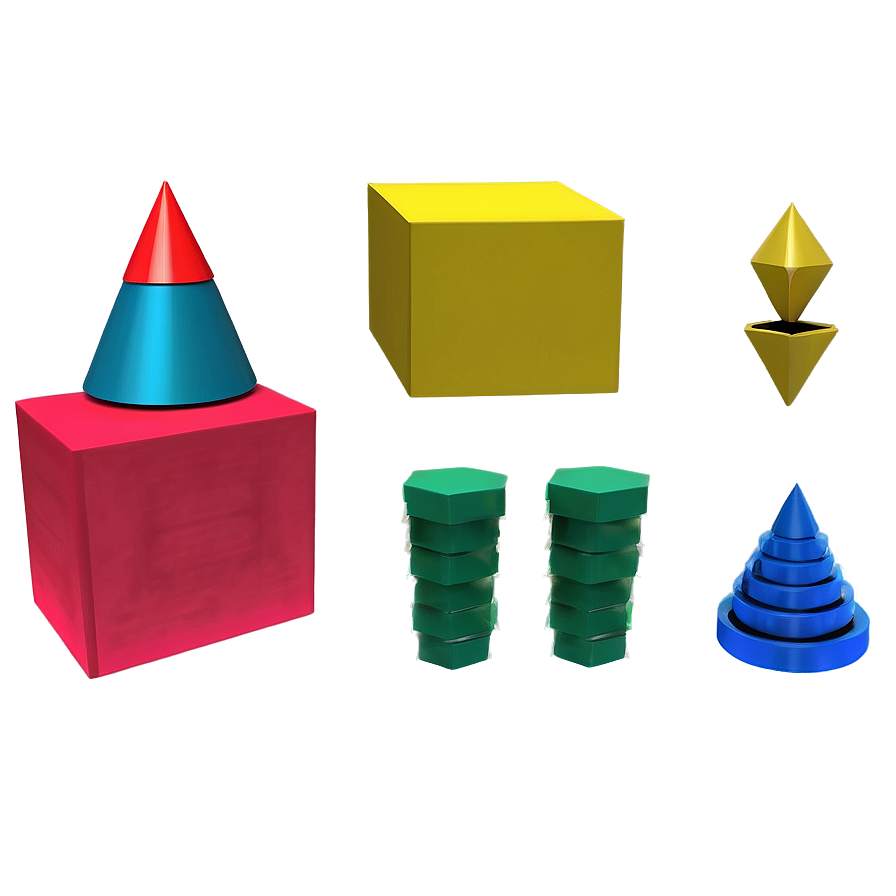 3d Geometric Shapes Png Mbt