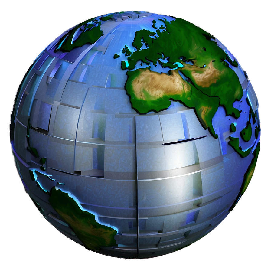 3d Globe Model Png 05042024