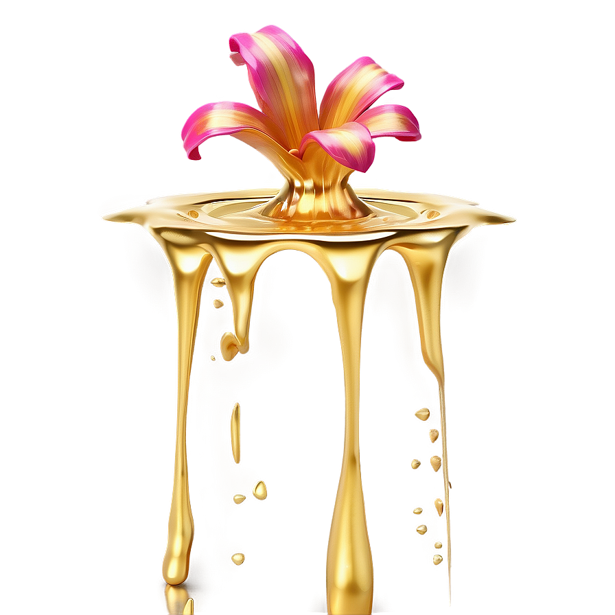 3d Gold Water Splash Png Kob