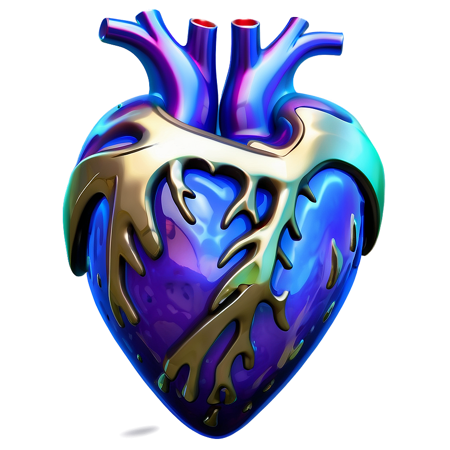 3D Heart Design PNG 05252024 PNG with transparent background