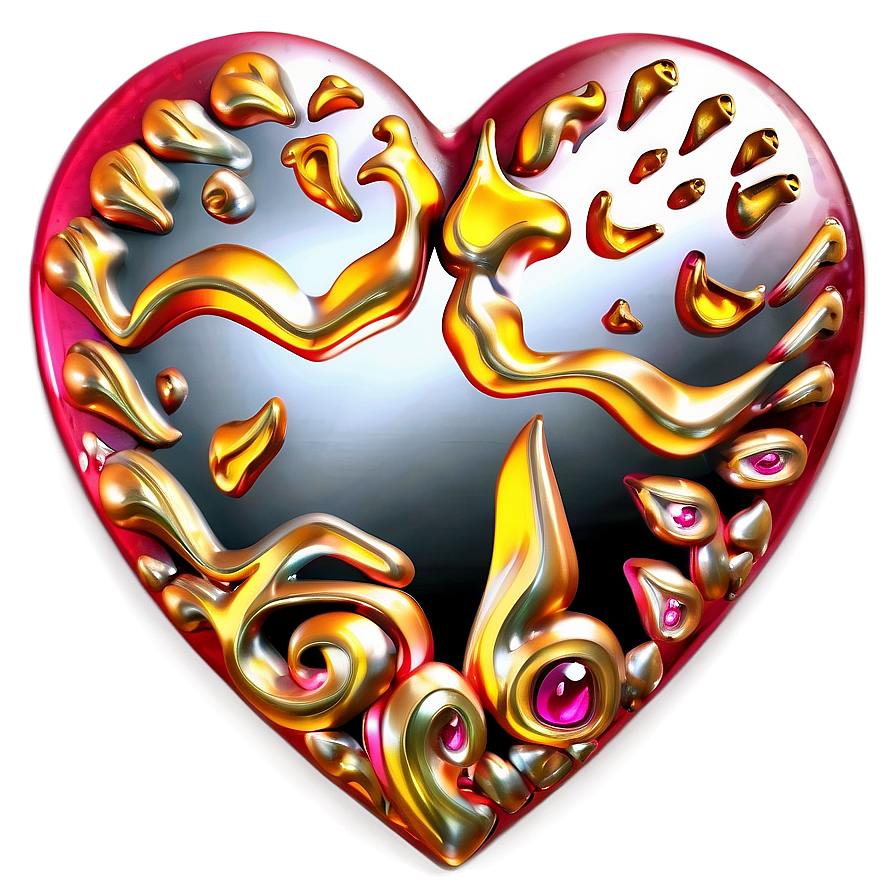 3D Heart Design PNG 12 PNG with transparent background