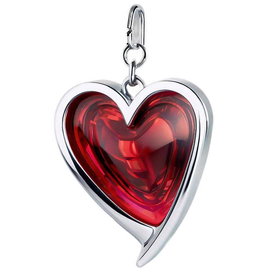 3d Heart Keychain Png 05252024