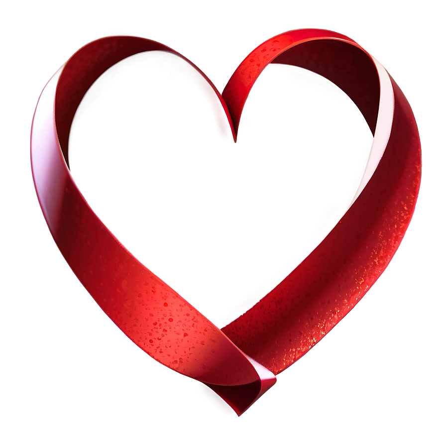 3d Heart Ribbon Png 76