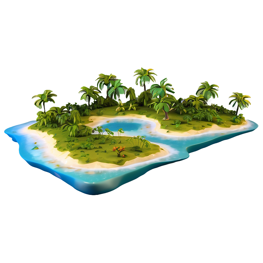 3d Island Paradise Png Hrb80