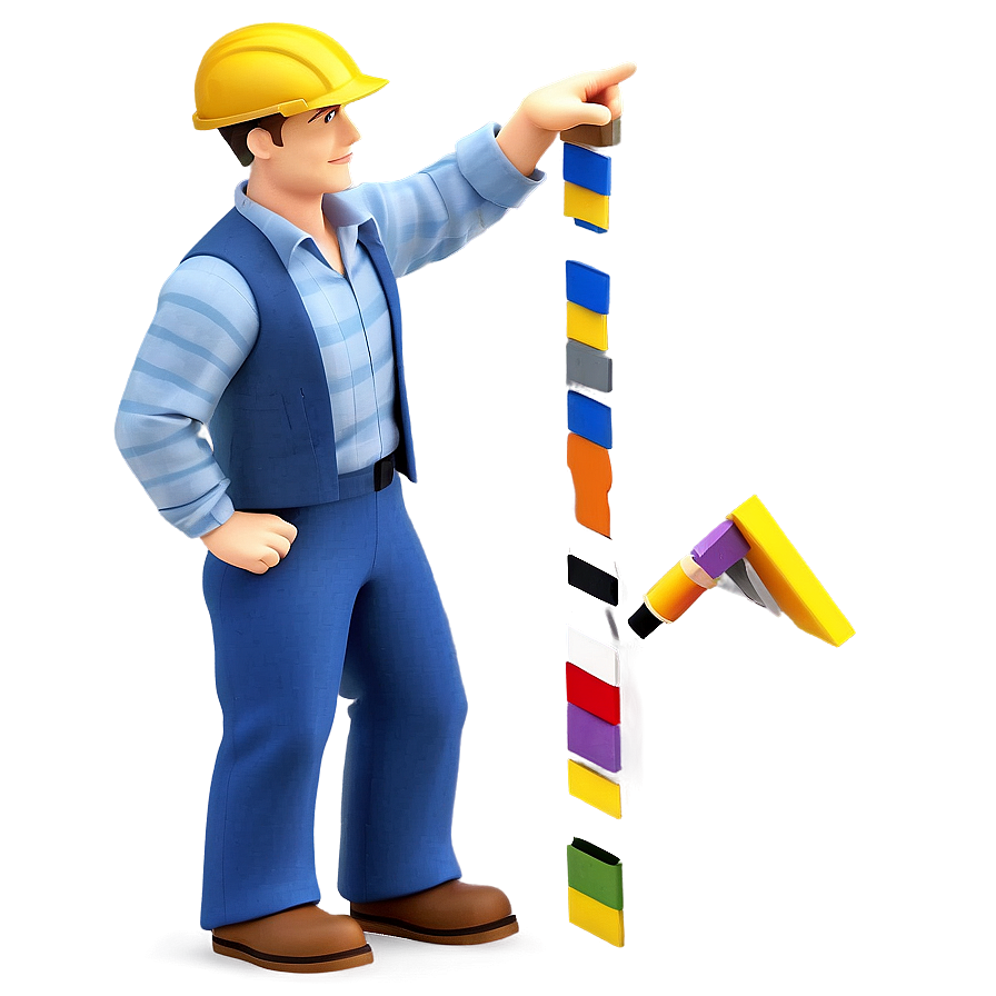 3d Man Engineer Png Gcr43