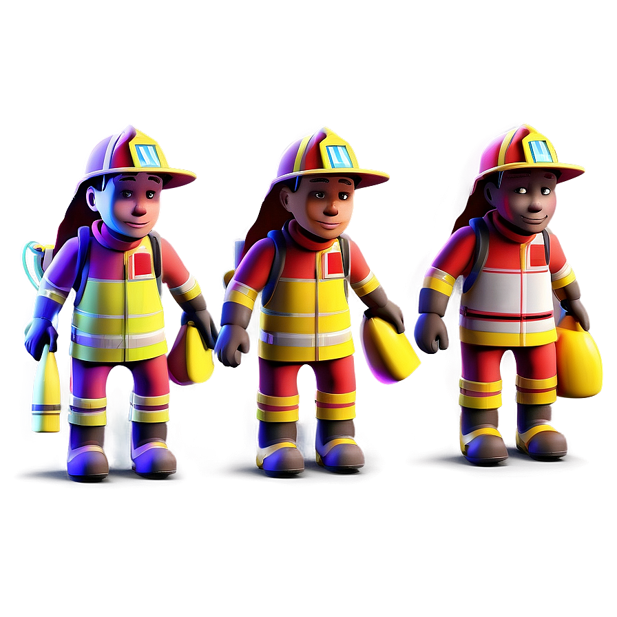 3d Man Firefighter Png Eob