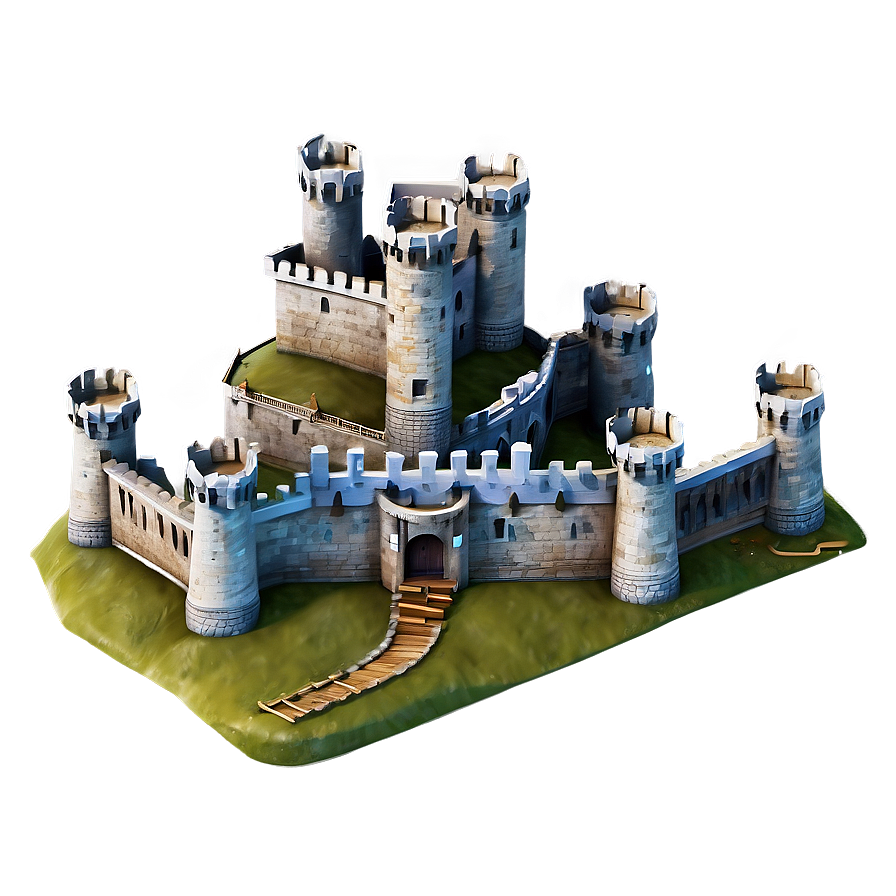 3d Medieval Castle Png 50