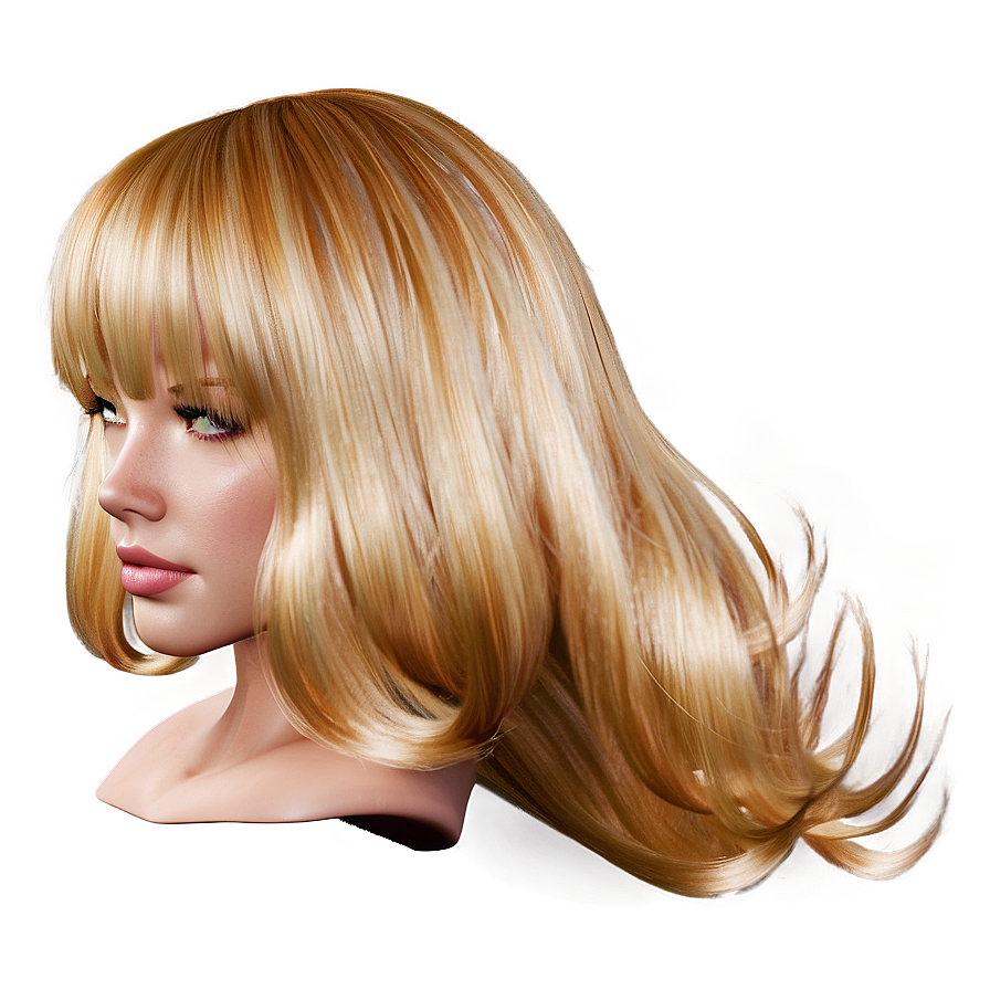 3d Model Blond Hair Png Mgc68