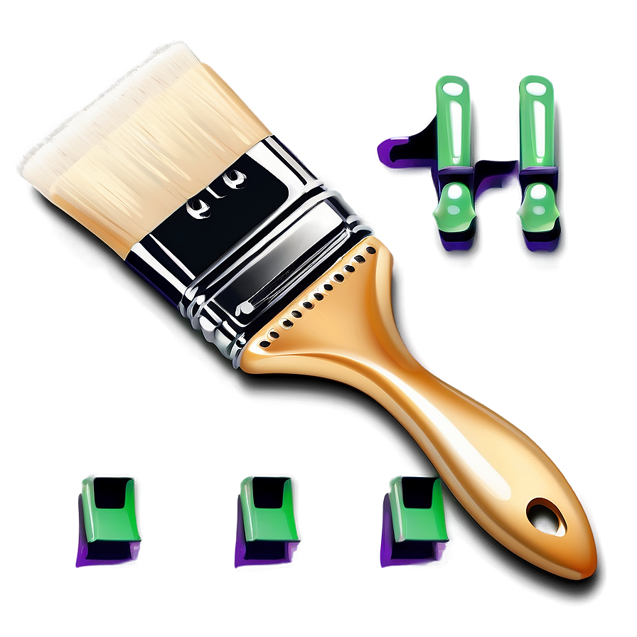 3D Paint Brush PNG fev84 PNG image with a transparent background, free high-resolution download