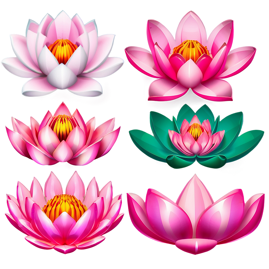 3d Paper Lotus Flower Png Mjq12