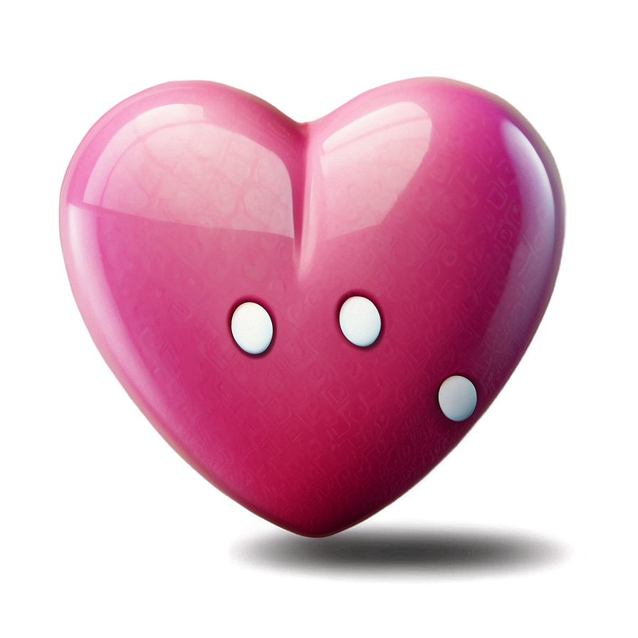 3d Pink Heart Emoji Png Cnt21