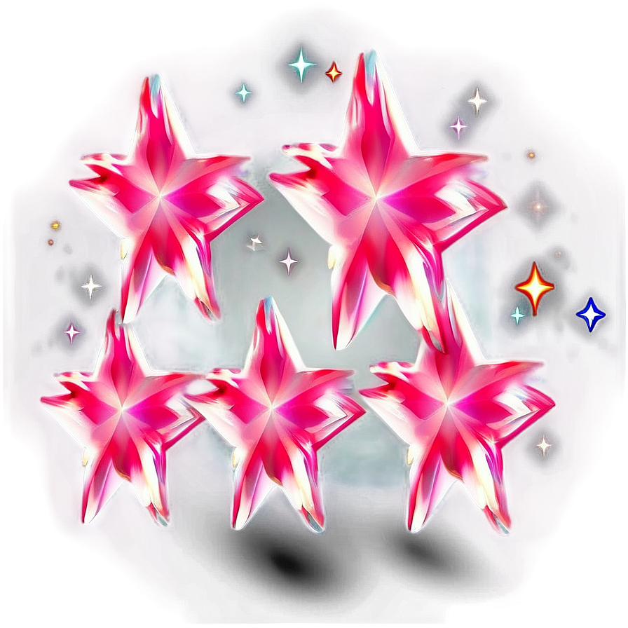 3d Pink Stars Png 25