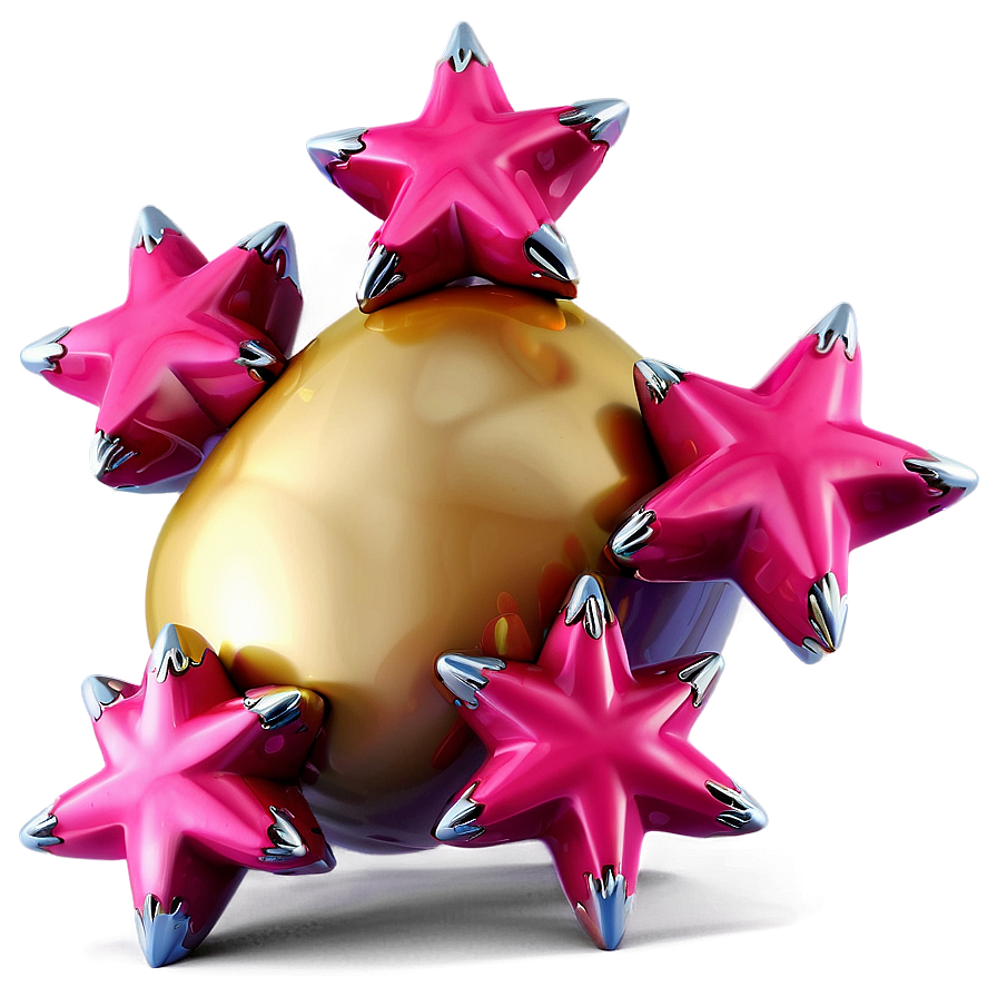 3d Pink Stars Png Mkb55