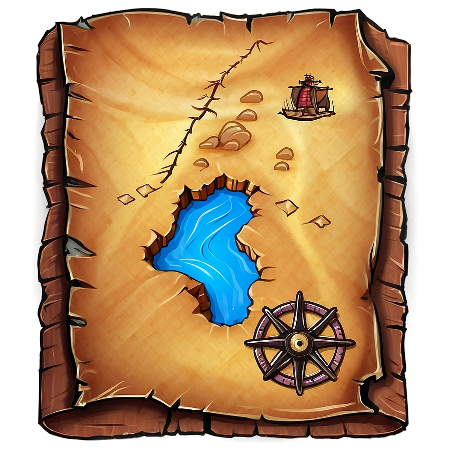 3d Pirate Treasure Map Png 05212024