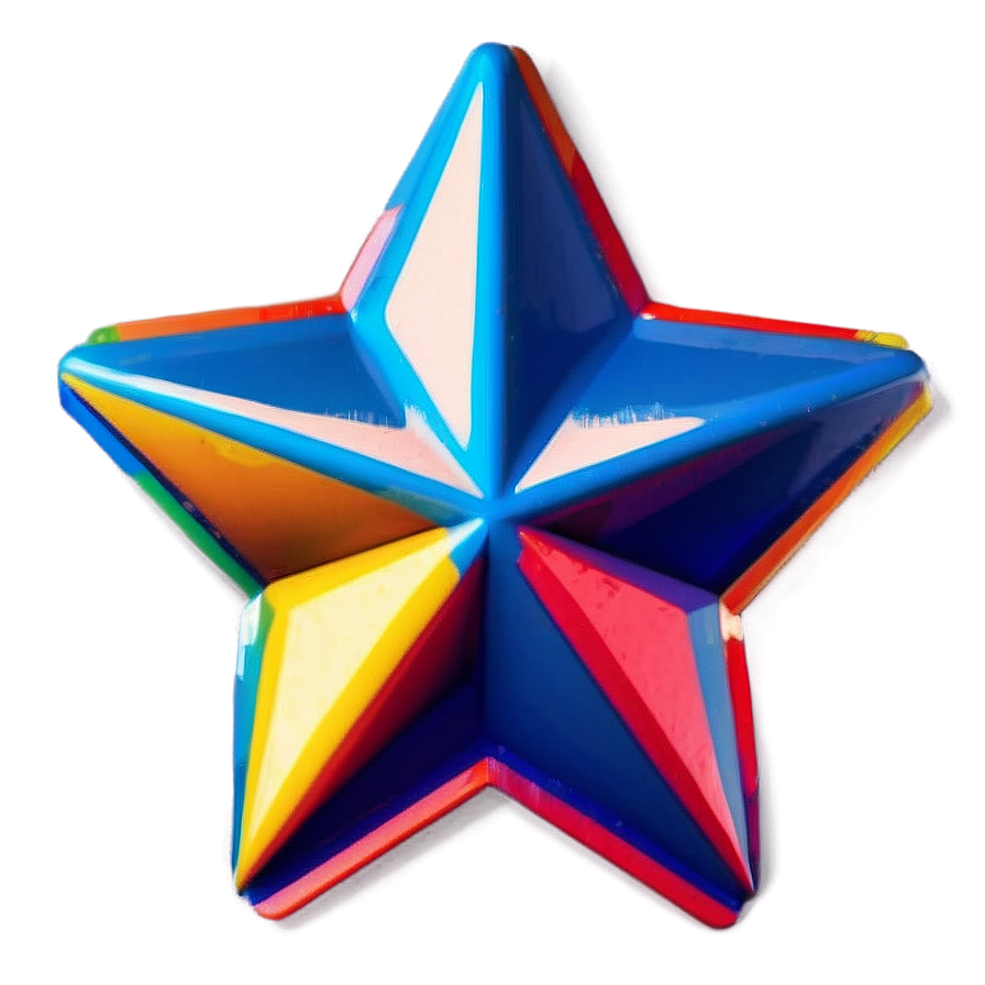 3d Star Sticker Png 90