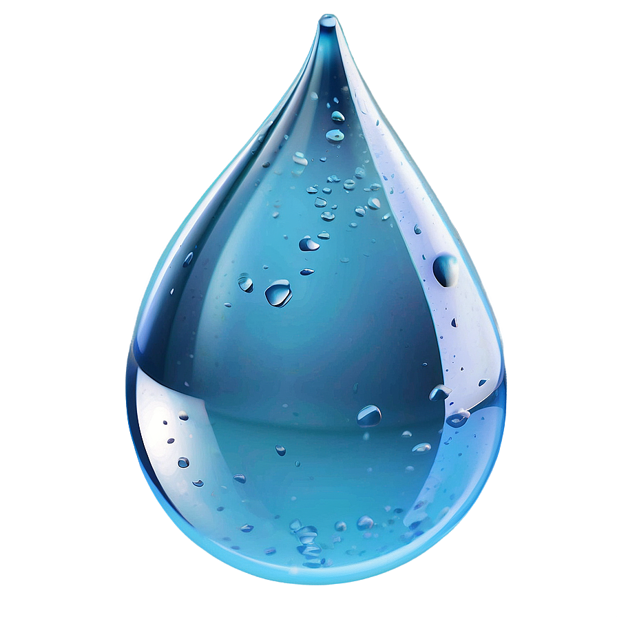 3d Water Drop Realistic Png Pol6