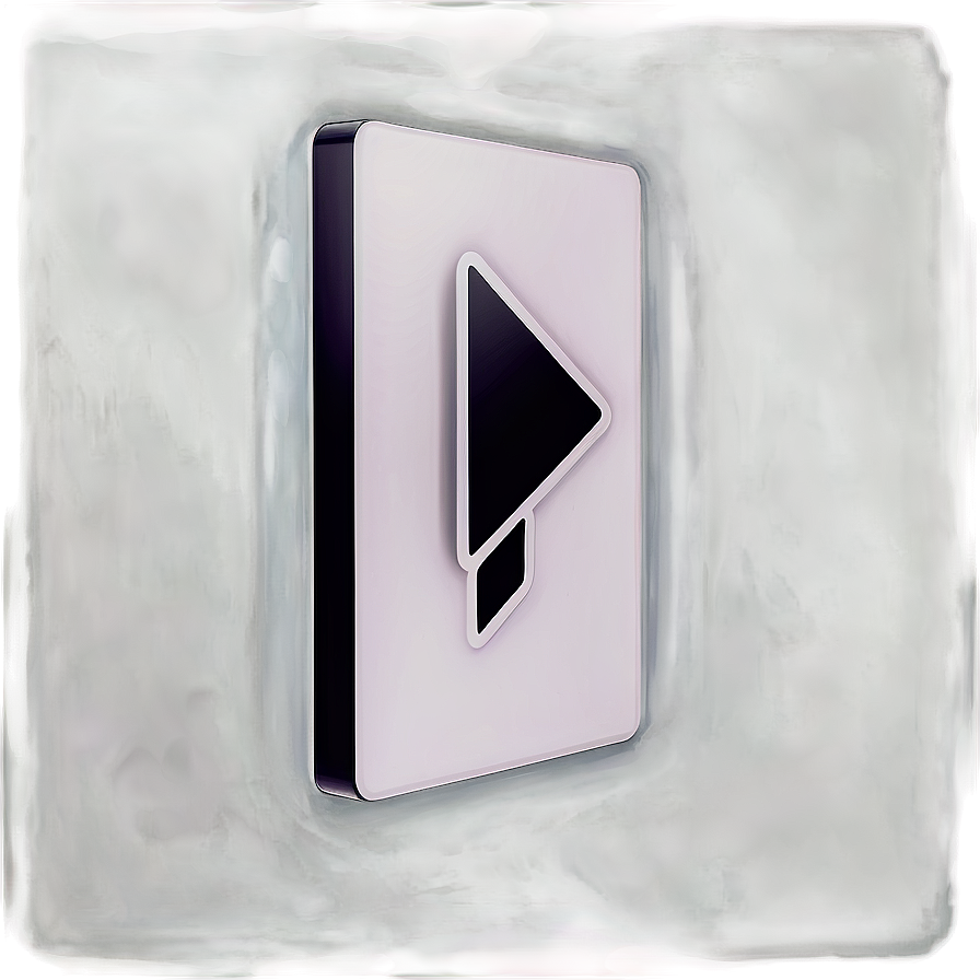 3d White Play Button Png Ppp81