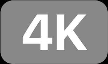 4 K Resolution Symbol PNG with transparent background