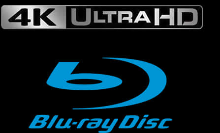 4 K Ultra H D Bluray Logo PNG with transparent background