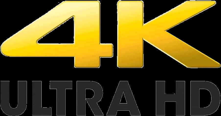 4 K Ultra H D Logo PNG with transparent background