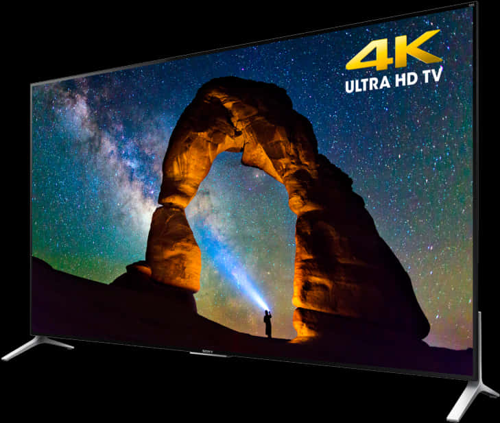 4 K Ultra H D T V Starry Night Arches National Park