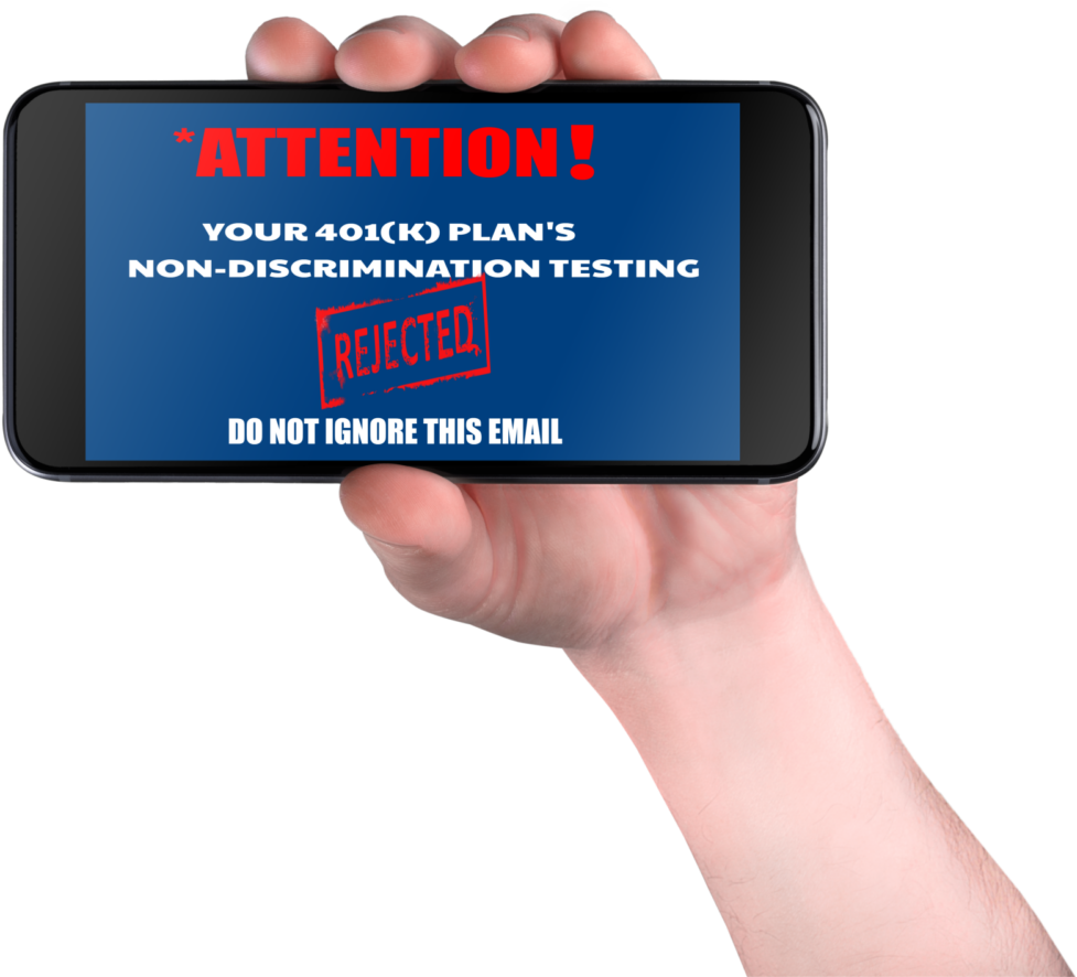 401k Plan Non Discrimination Test Rejection Notification PNG with transparent background