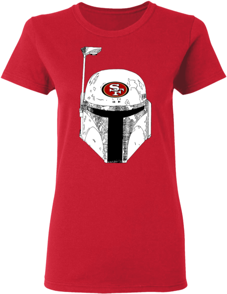 49ers Boba Fett Helmet T Shirt Design