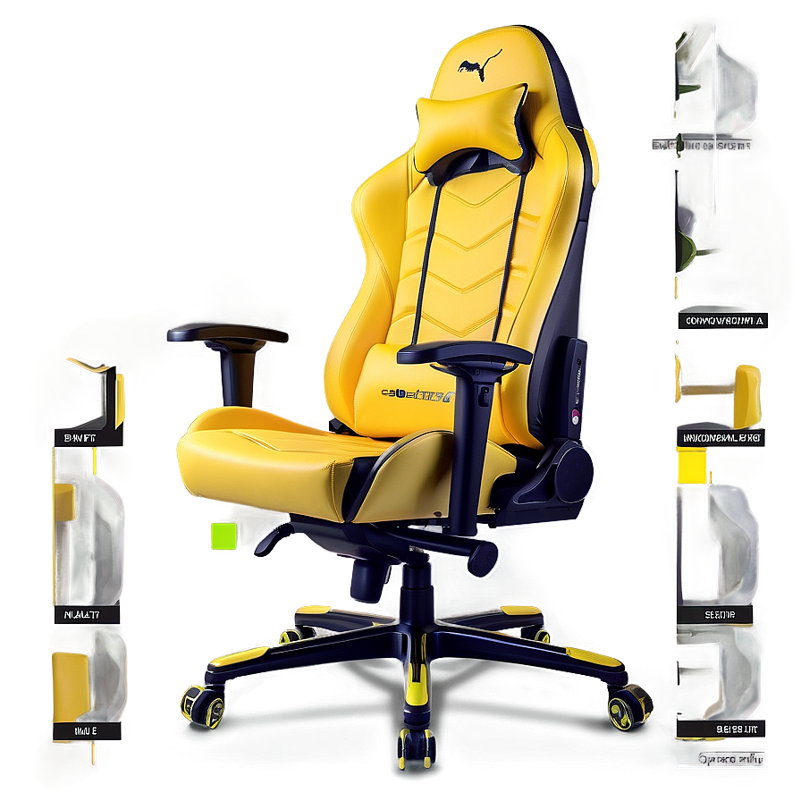 4d Armrest Gamer Chair Png 80