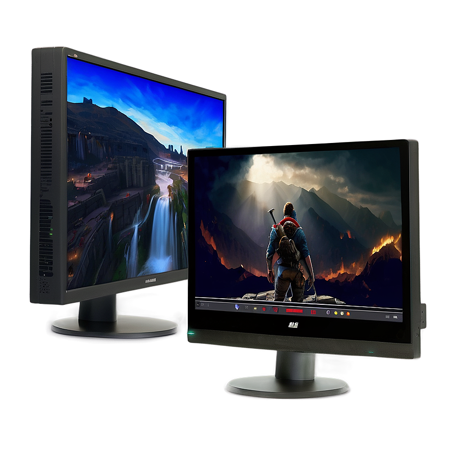 4K Ultra HD Gaming Monitor PNG 06212024 PNG image with a transparent background, free high-resolution download