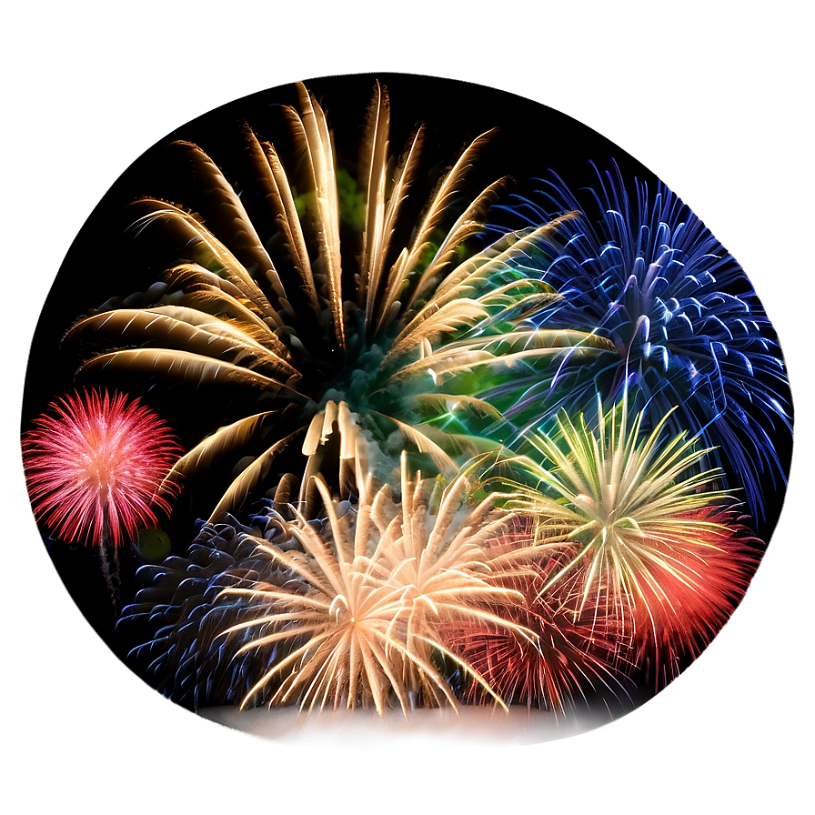 4th of July Fireworks Display PNG djr58 PNG with transparent background