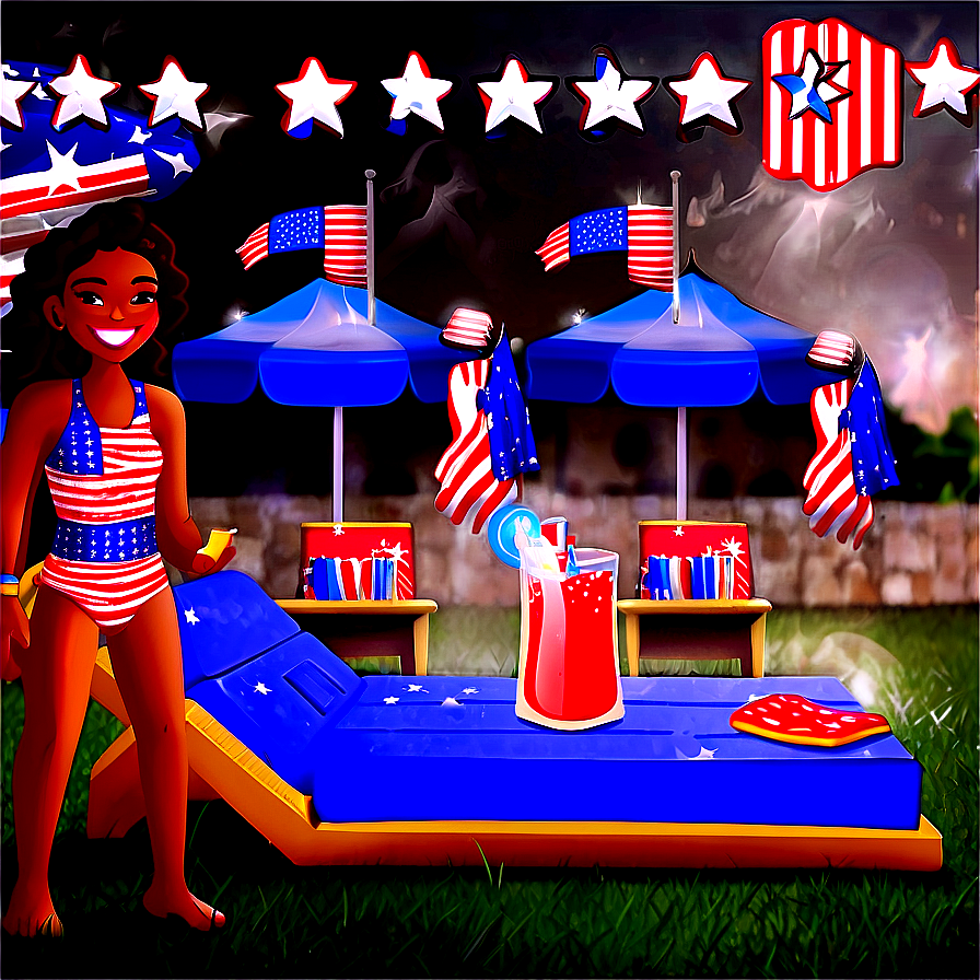 4th Of July Pool Party Png 05212024