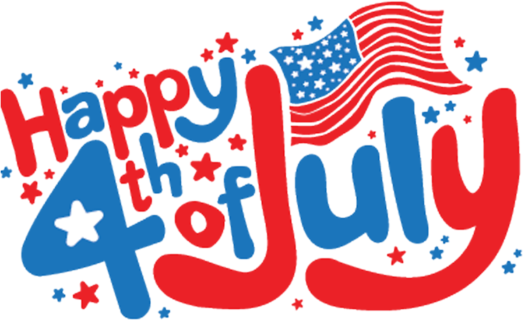 4thof July Celebration Greeting PNG with transparent background