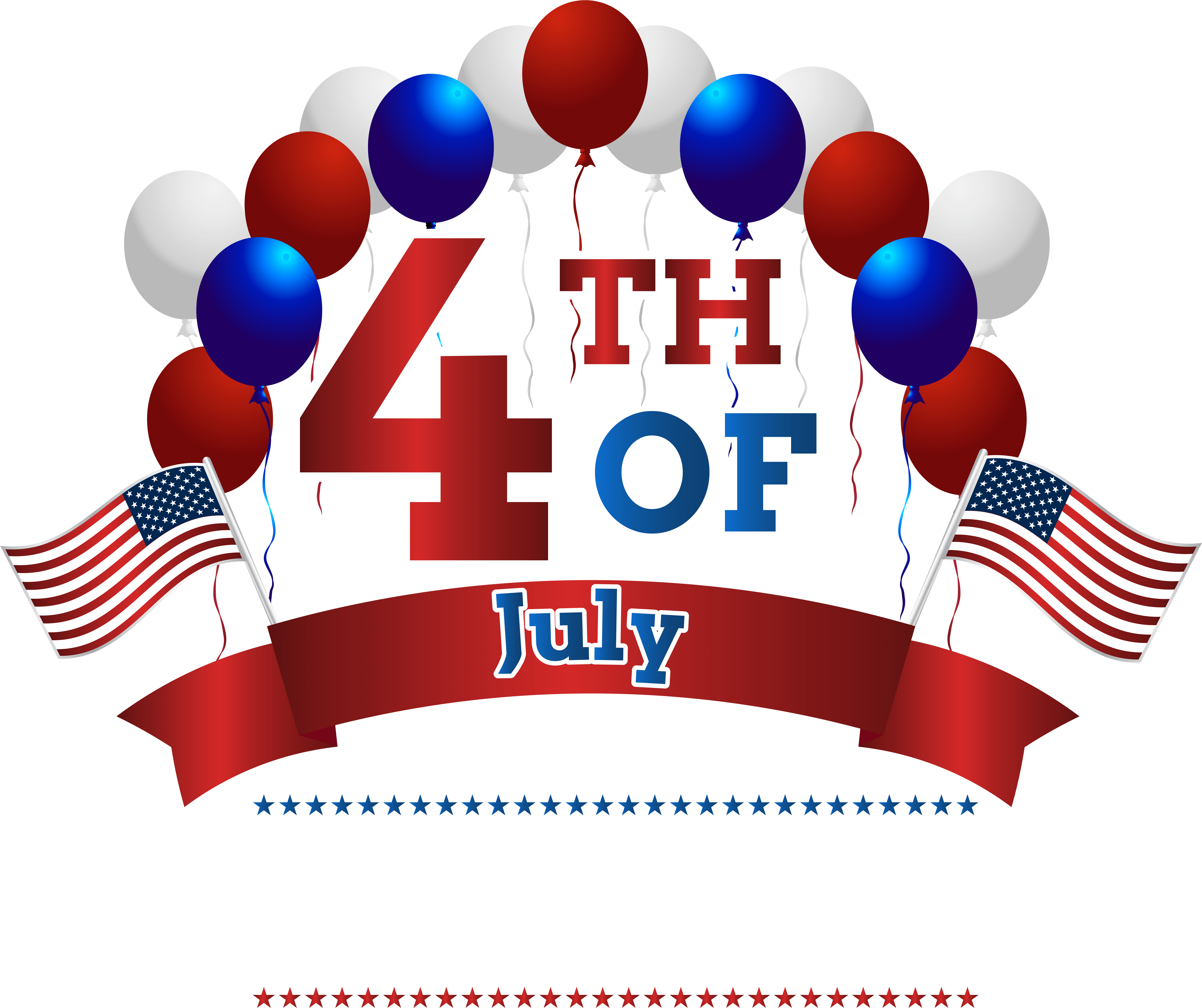 Happy Independence Day 4th July Png Clip Art Image - Happy 4th Of July Png, Transparent Png PNG image with a transparent background, free high-resolution download