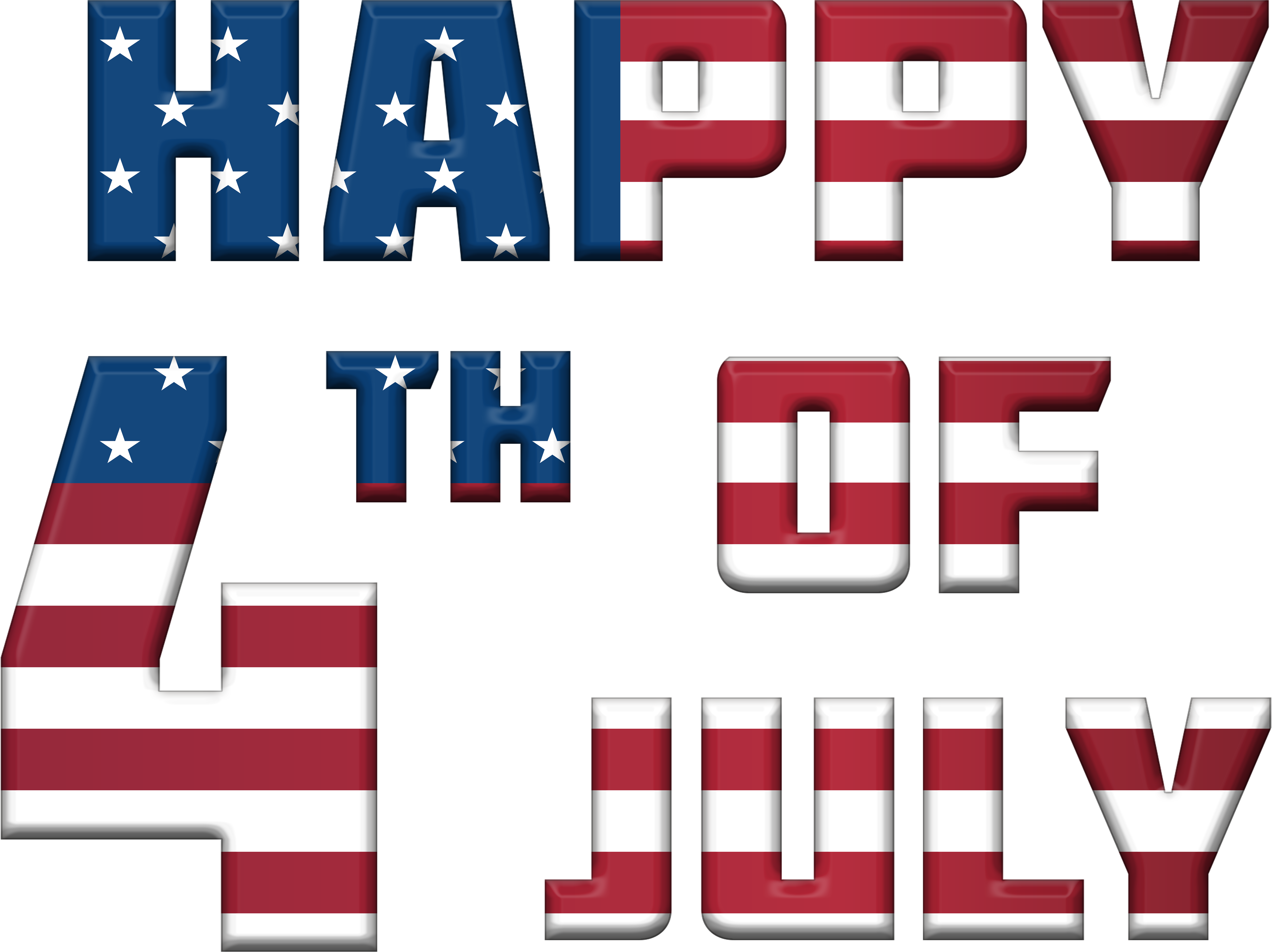 4thof July Celebration Text PNG with transparent background
