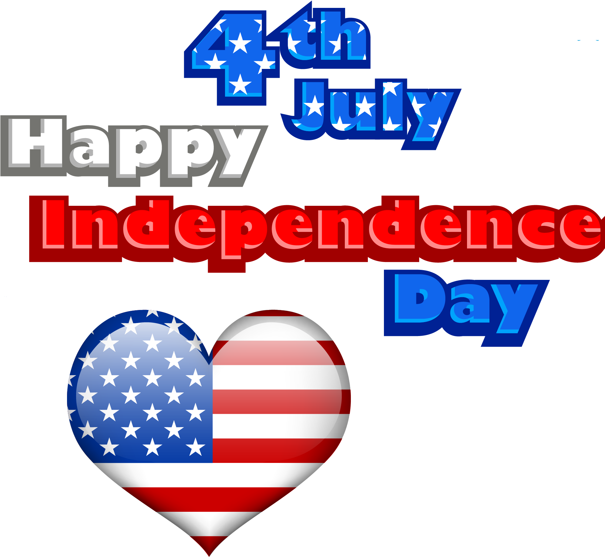 4thof July Independence Day Celebration PNG with transparent background