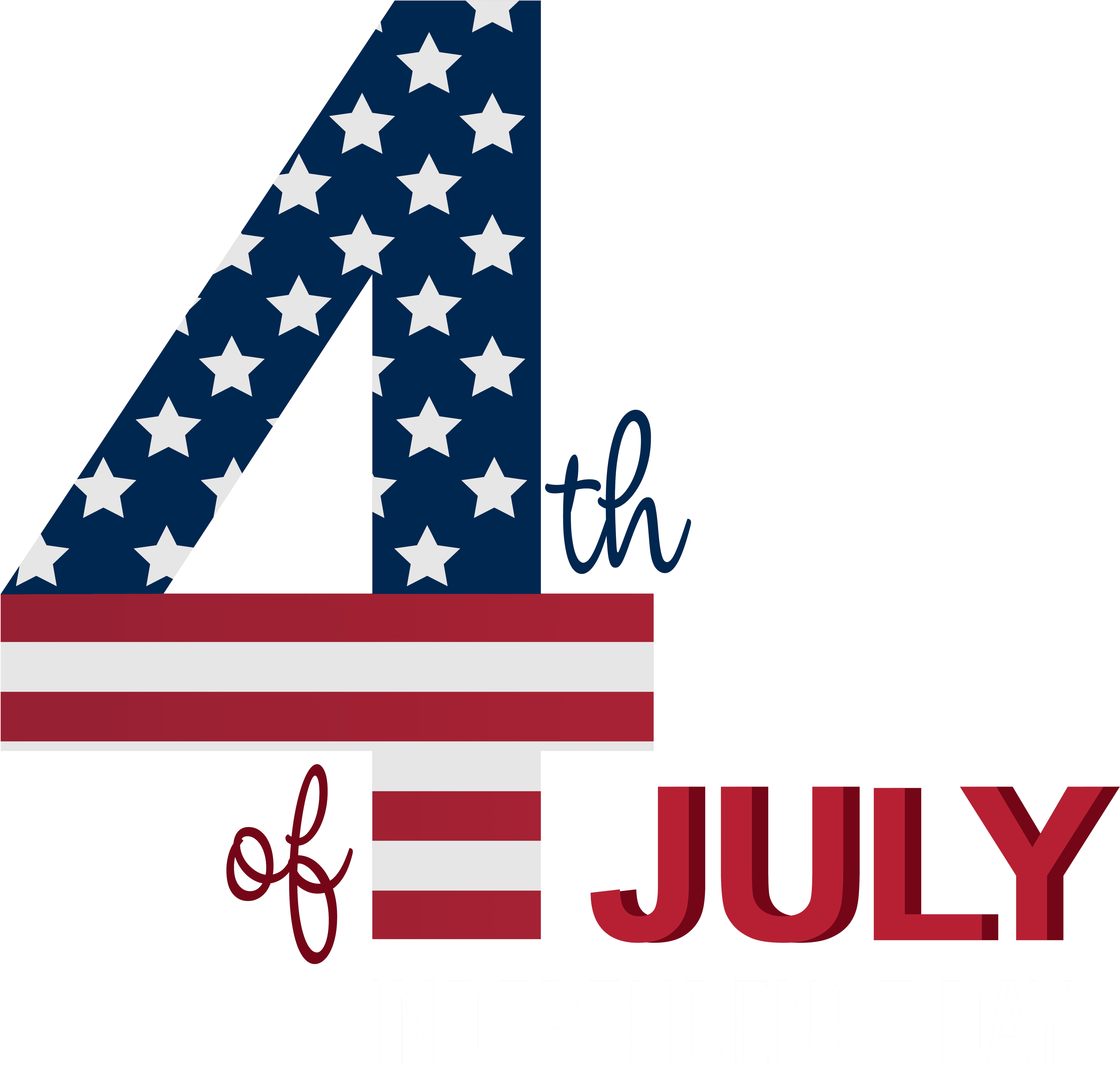 4thof July Independence Day Celebration PNG with transparent background