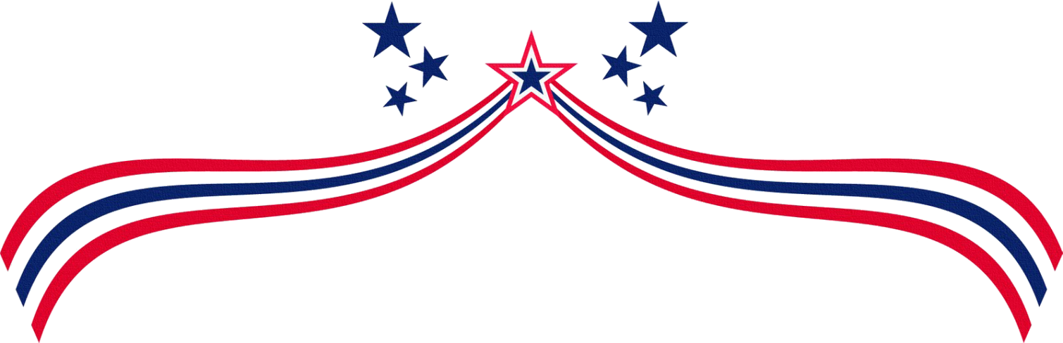 4thof July Patriotic Decorative Element PNG with transparent background