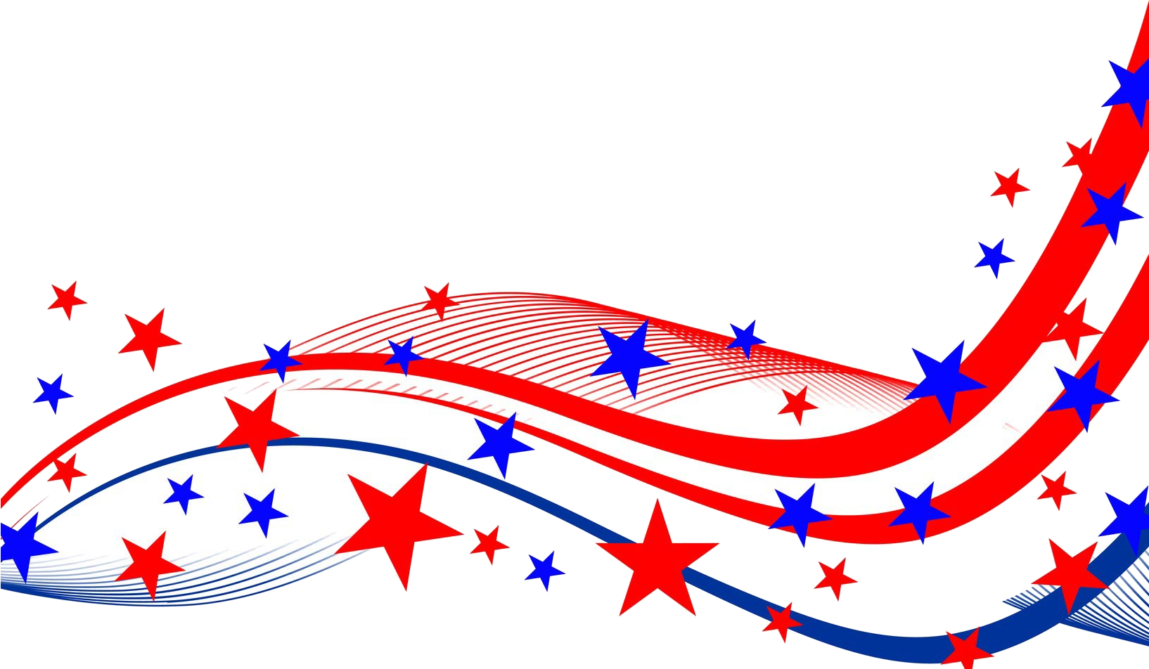 4thof July Patriotic Waves PNG with transparent background