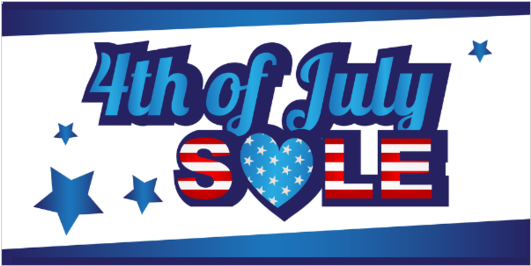4thof July Sale Banner PNG with transparent background