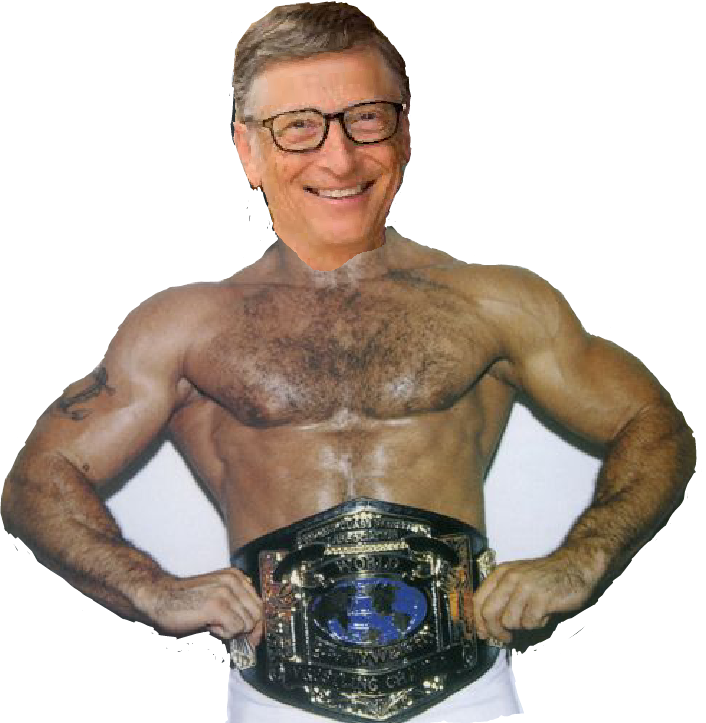 5 Richest People In The World, Bill Gates The 18 Time - Rick Rude PNG with transparent background