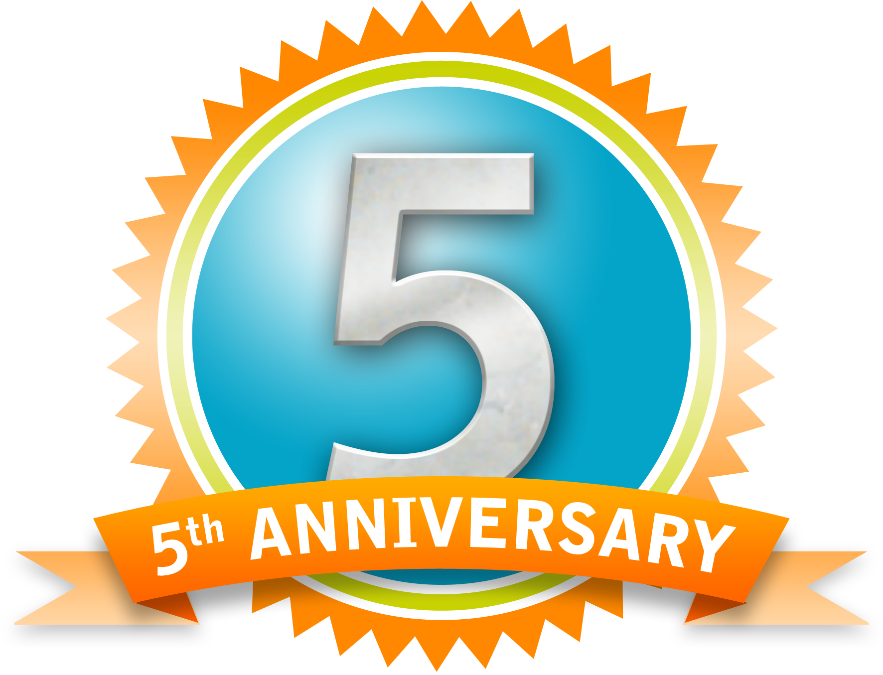 5 Years - 5th Year Anniversary Png, Transparent Png PNG with transparent background