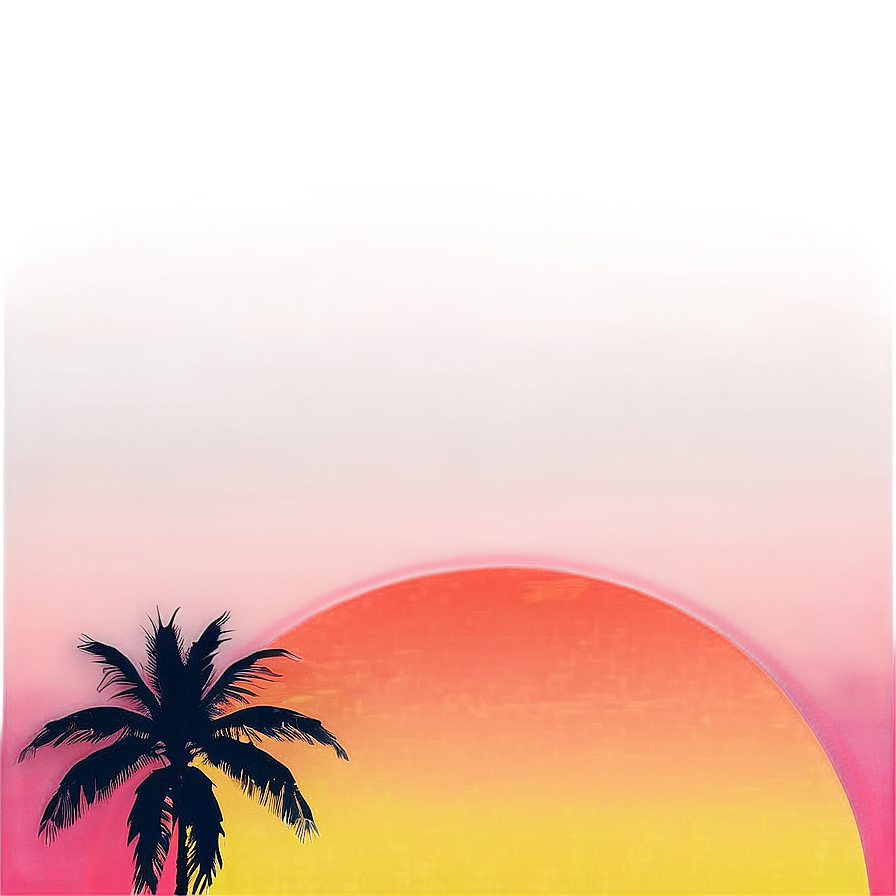 70s Retro Sunset Aesthetic Png 58