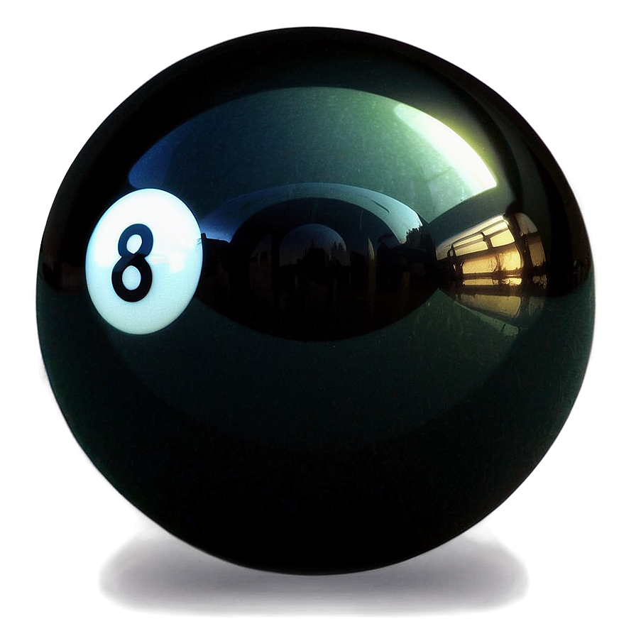 8 Ball In Dark Background Png 06292024