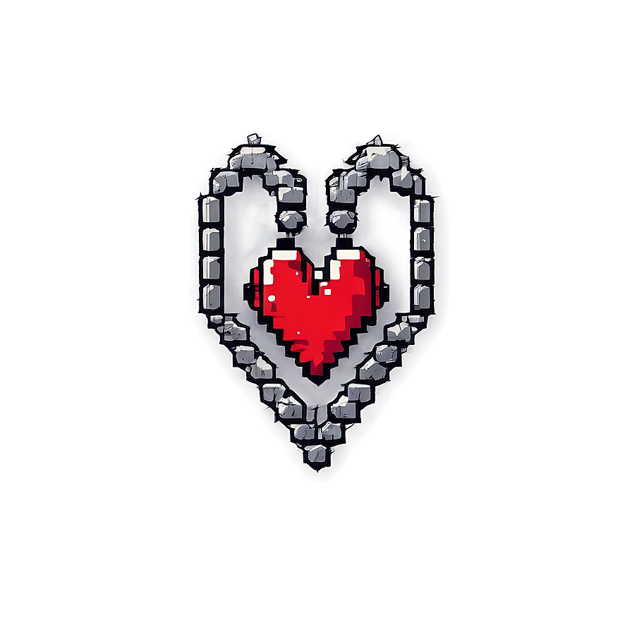 8-bit Pixel Heart Png 05252024