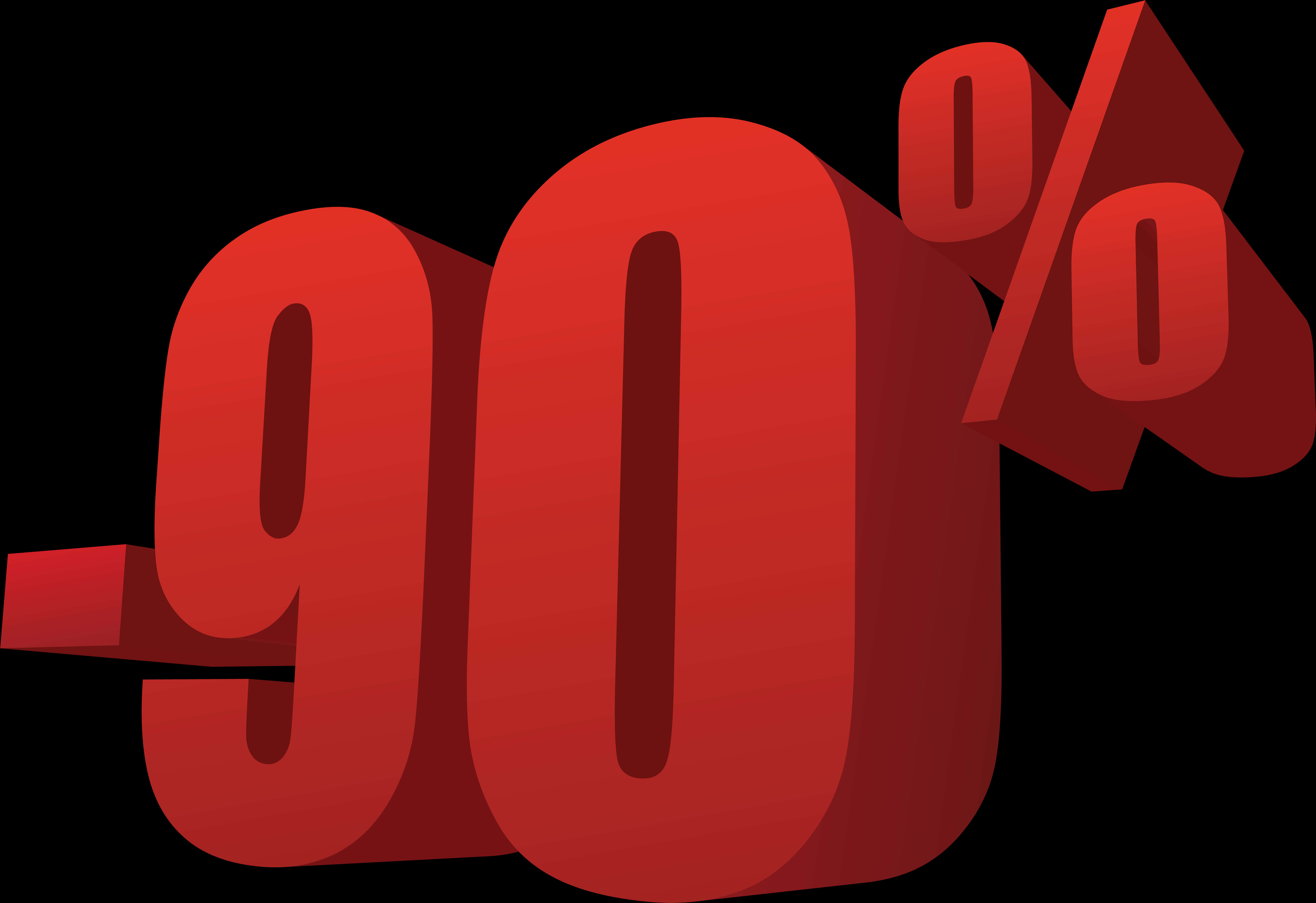 90 Percent Discount Sign PNG with transparent background