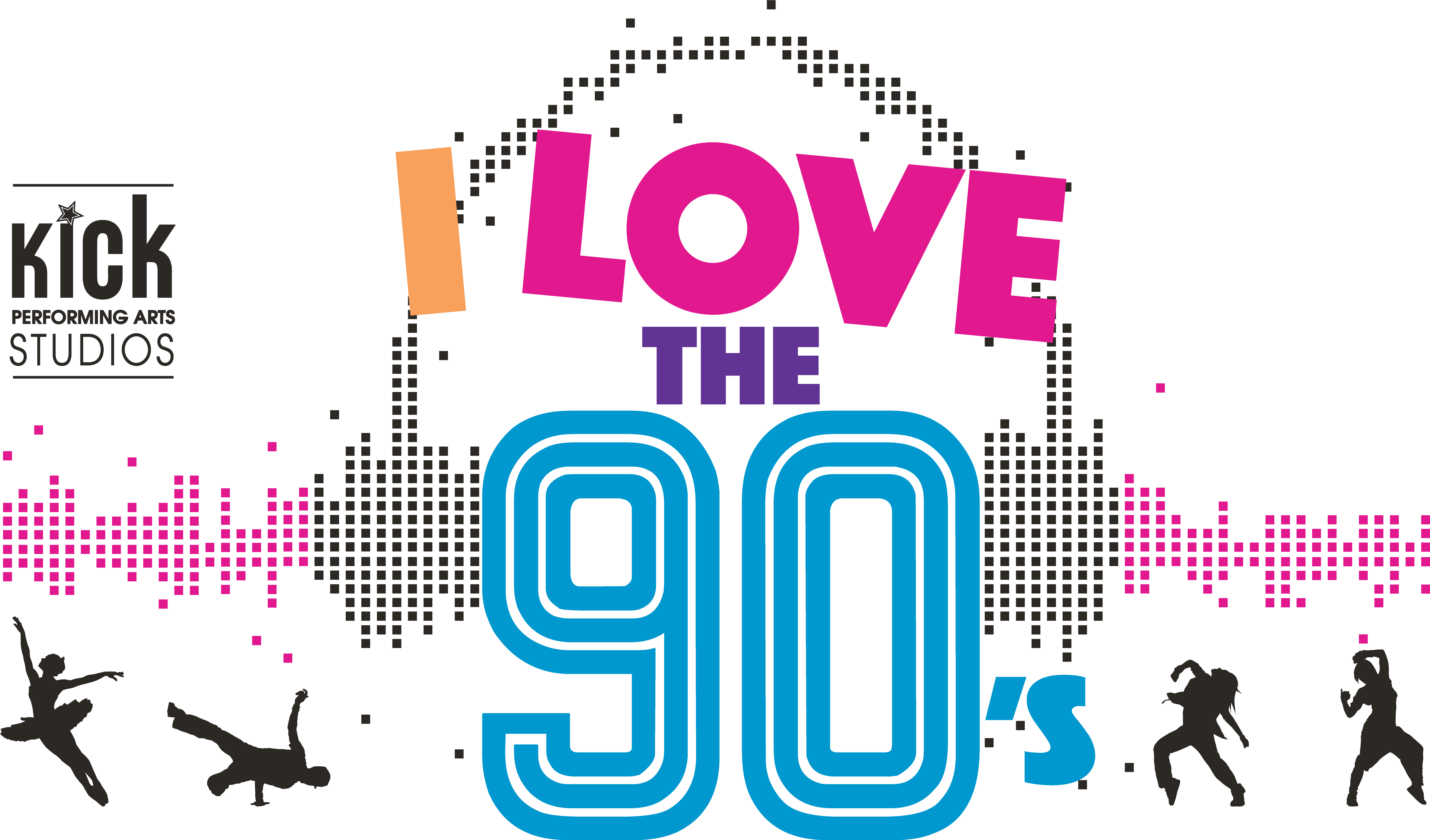 90s Love Retro Dance Graphic