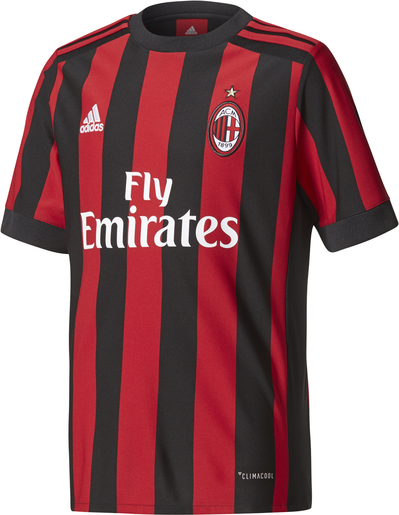 A C Milan Adidas Striped Jersey