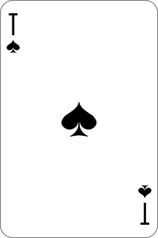 A Card With A Black Symbol