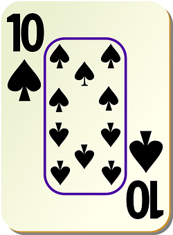 A Card With A Card Of Spades